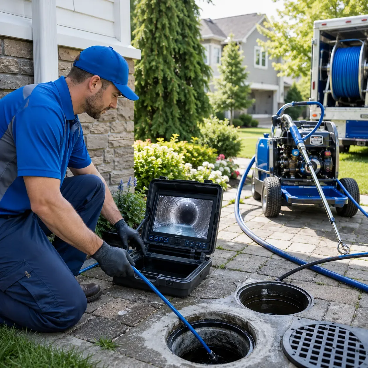 Outdoor drain cleaning professionals serving Midland, MD